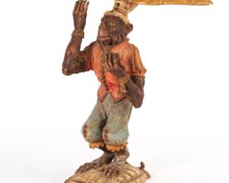 Continental Carved Figural Monkey Console