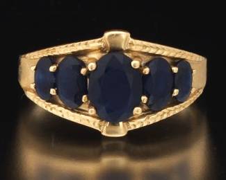 Ladies Sapphire and Gold Ring