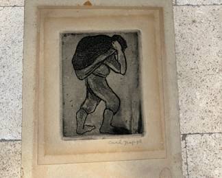 Original Carl Pappe etching