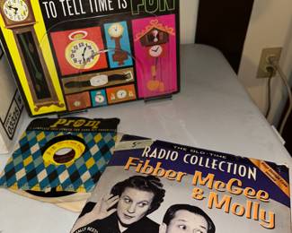 Several vintage albums and audio tspes