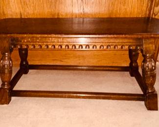 Tiger Oak Bench/ coffee table