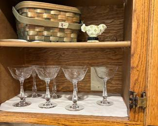 Vintage champagne glasses