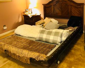 Queen headboard with box springs