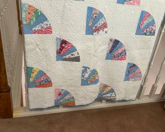 Antique Quilt "Grandmother's Fan"