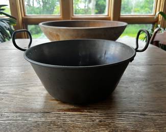 Antique Copper Jam Pot 10.5" dimension