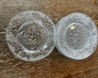 Set of 8.25" glass salad plates