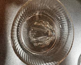 Vintage clear glass juicer