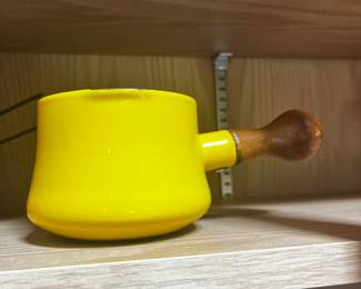 Vintage Dansk Yellow Enameled Butter Warmer