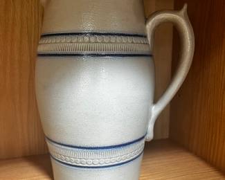 Antique Stoneware Salt Glazed Pitcher