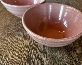 Pair Pinkish Bowls, Pfaltzgraff