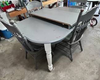 Table and six chairs