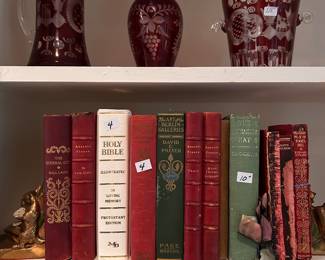ANTIQUE BOOKS, "CUT TO CLEAR" GLASS