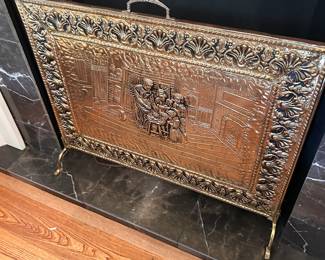 BRASS FIREPLACE SCREEN