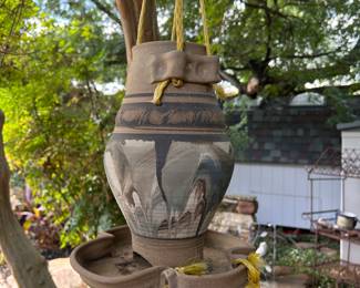 POTTERY BIRD FEEDER