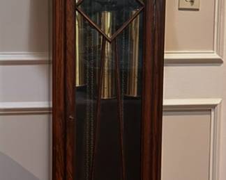 ANTIQUE GRANDFATHER CLOCK, WORKING