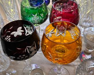 BOHEMIAN CUT TO CLEAR STEMWARE