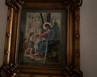 GERMAN ANTIQUE FRAMED ART