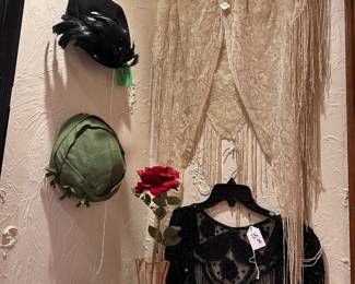 VINTAGE HATS AND SHAWLS