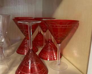 Set of 8 Martini Glasses
