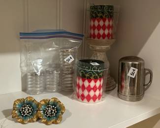 Candles and salt/pepper shakers