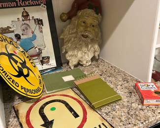 Signs and holiday decor