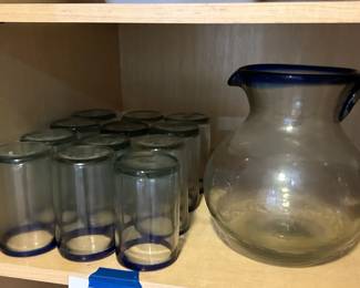 Tea/Lemonade Pitcher with glasses