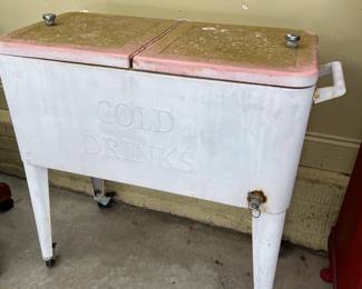 Metal "Cold Drinks" Cooler