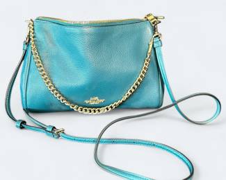 Coach Carrie Crossbody Metallic Green Purse