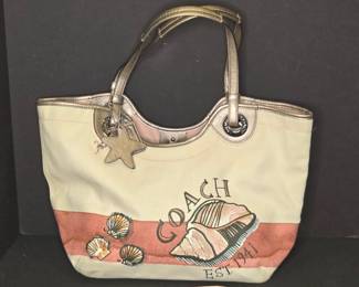 Coach Sea Shell Tote Bag with Wristlet