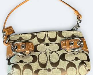 Coach Logo Zip Wristlet