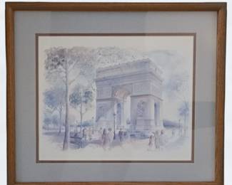 Legai Watercolor of Paris framed