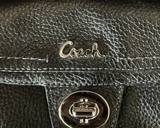 Coach Black Pebbled Leather Crossbody Purse