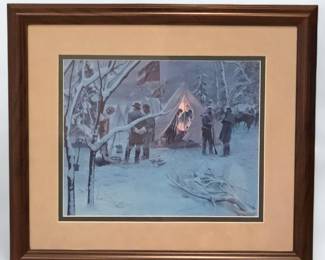 Morton Kunstler limited Edition War Print " Buying Time"