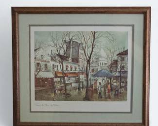 George's B Paris Las Place Du Tetre Lithograph