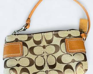 Coach Logo Zip Wristlet