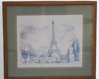 Legai Watercolor of Paris framed