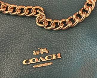 Coach Carrie Crossbody Metallic Green Purse