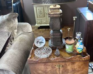 Kindel burlwood side table.