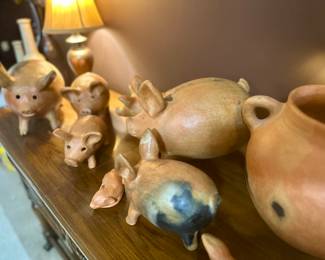 Barro Rojo ceramic pigs from Mexico.
