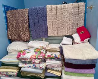 Bathroom linens.