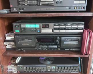 Sony stereo equipment, cassette tape players.