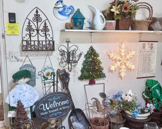 Garage full of outdoor garden items.