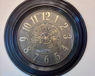 Many styles, sizes & shapes of clocks.