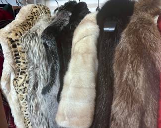 Faux and genuine fur vests & coats.