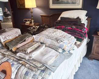 Bedroom linens & blankets.