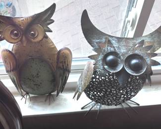 Awesome metal handcrafted owls!