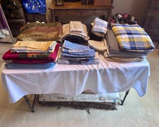 Dansk table linens, vintage monogrammed linens & more.