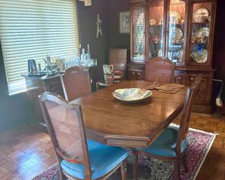 Dining room table & 6 chairs, china cabinet.
