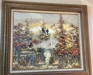 Oil painting signed Bernard.