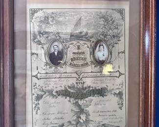 Marriage certificate, 1909.